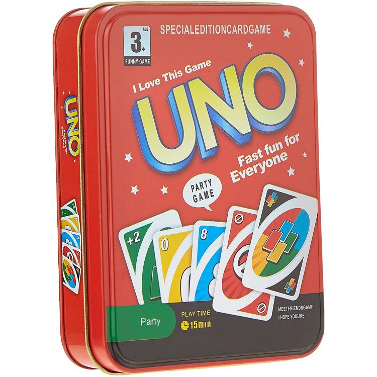 UNO Playing Card Game - Deluxe Tin Box Version
