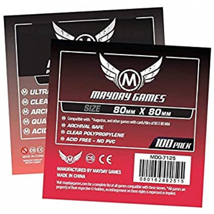 Sleeves: Card Game Sleeves 80mm x 80mm (100)