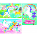 Clementoni Supercolor-Unicorns Puzzle 3 x 48 Pieces, Multi-Coloured 